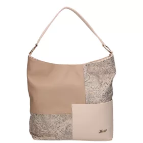    Karen Oliwia čierno-grafitová dámska vláknitá kožená kabelka, taška cez rameno