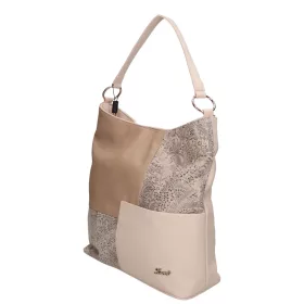    Karen Oliwia čierno-grafitová dámska vláknitá kožená kabelka, taška cez rameno