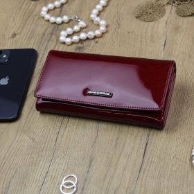    Gregorio PT-100 červená dámska kožená peňaženka 18,5 x 10 x 3,5 cm