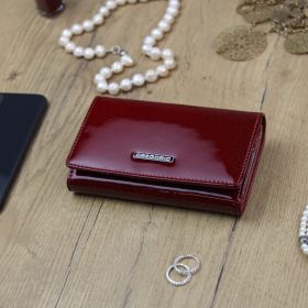    Gregorio PT-101 červená dámska kožená peňaženka 15,5 x 9,5 x 3,5 cm