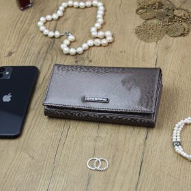    Gregorio PT-107 taupe dámska kožená peňaženka 16,5 x 9 x 3,5 cm