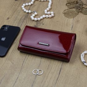    Gregorio PT-110 červená dámska kožená peňaženka 17,5 x 9,3 x 4 cm