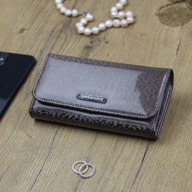    Gregorio PT-110 taupe dámska kožená peňaženka 17,5 x 9,3 x 4 cm