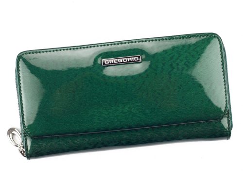 Gregorio PT-111 zöld női marhabőr pénztárca 19.5 x 9.5 x 3.8 cm