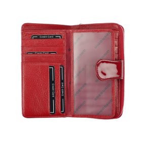    Gregorio PT-116 červená dámska kožená peňaženka 16,5 x 9,5 x 4 cm