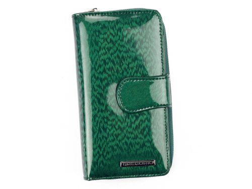 Gregorio PT-116 zöld női marhabőr pénztárca 16.5 x 9.5 x 4 cm