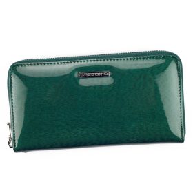    Gregorio PT-119 zelená dámska kožená peňaženka 19,5 x 10,5 x 2,5 cm