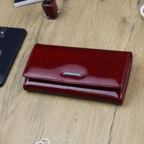    Gregorio LN-100 červená dámska kožená peňaženka 18,5 x 10 x 3,5 cm