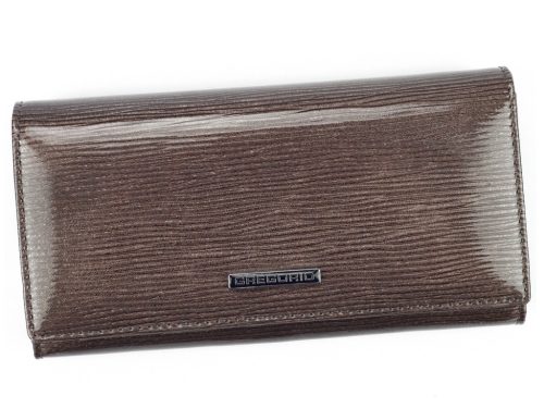 Gregorio LN-106 szürke női marhabőr pénztárca 19 x 10 x 3.5 cm
