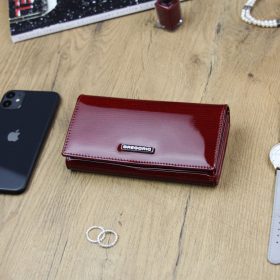    Gregorio LN-107 červená dámska kožená peňaženka 16,5 x 9 x 3,8 cm