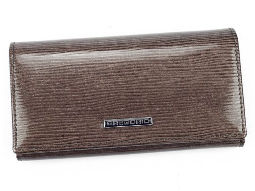 Gregorio LN-107 szürke női marhabőr pénztárca 16.5 x 9 x 3.8 cm