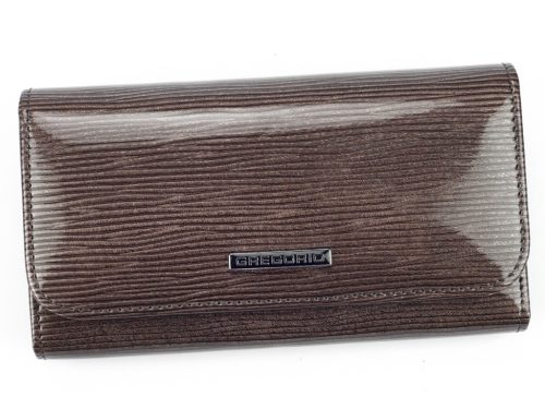Gregorio LN-110 szürke női marhabőr pénztárca 17.5 x 9.5 x 4 cm