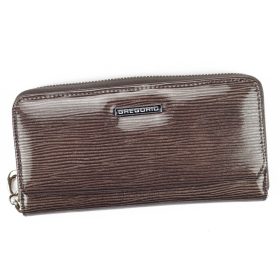    Gregorio LN-111 šedá dámska kožená peňaženka 19 x 10 x 3,5 cm