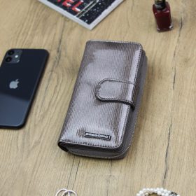    Gregorio LN-116 šedá dámska kožená peňaženka 9,5 x 16,5 x 3,5 cm