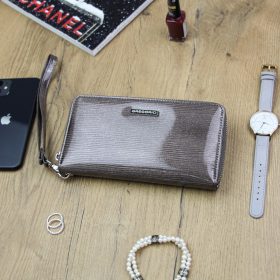    Gregorio LN-119 šedá dámska kožená peňaženka 19,5 x 10 x 2,8 cm