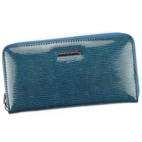   Gregorio LN-119 modrá dámska kožená peňaženka 19,5 x 10 x 2,8 cm