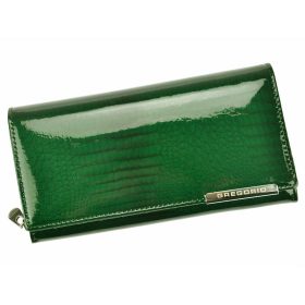    Gregorio GF106 zelená dámska kožená peňaženka 19 x 10 x 3 cm