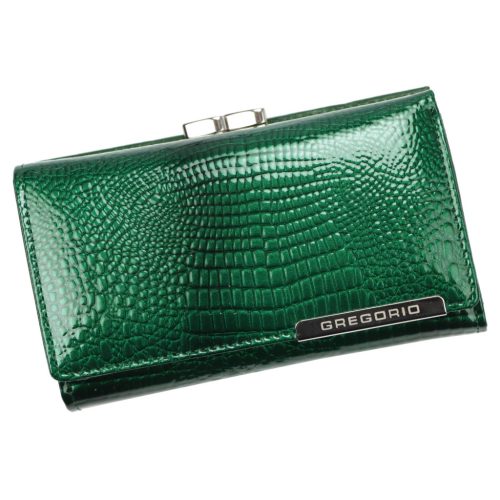  Dámska kožená peňaženka Gregorio GF108 zelená 14,5 x 8,5 x 3 cm