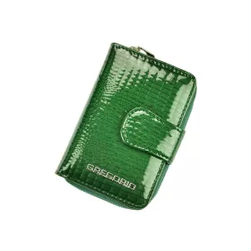    Gregorio GF115 zelená lakovaná dámska peňaženka 9,5 x 13 x 3,3 cm