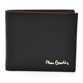    Pierre Cardin čierny kožený držiak na karty 10 × 7,5 cm