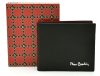  Pierre Cardin čierny kožený držiak na karty 10 × 7,5 cm
