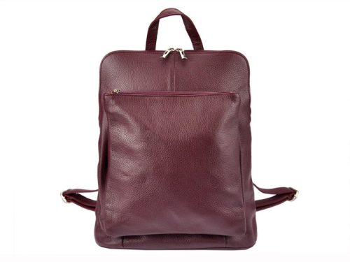 Patrizia 518-001 bordový dámsky kožený ruksak 30 x 38 x 16 cm  