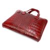  Dámska kožená taška na notebook Camilla 777 CROCO červená 40 x 31 x 6 cm