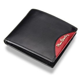    Pierre Cardin TILAK29 8824 RFID čierno-červená pánska kožená peňaženka 11 x 9 cm