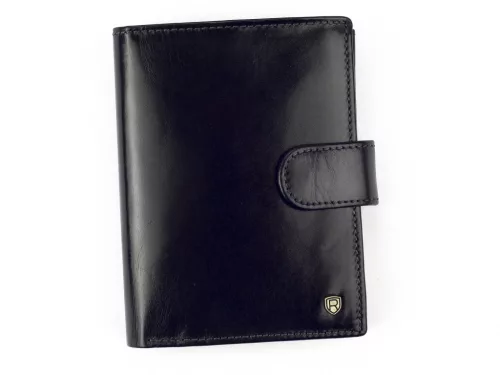  Pánska peňaženka Rovicky N104L-RVT RFID čierna z hovädzej kože 9,5 x 12,5 x 2,5 cm