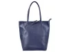  Dámska kožená kabelka cez rameno Patrizia 27-002 Z tmavomodrá, shopper 39 x 36 x 14 cm