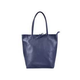    Dámska kožená kabelka cez rameno Patrizia 27-002 Z tmavomodrá, shopper 39 x 36 x 14 cm