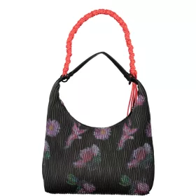    Dámska čierna kvetinová kabelka cez rameno Desigual 35 x 37 x 8 cm