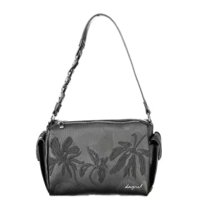    Dámska čierna kabelka cez rameno Desigual s rastlinným vzorom 25 x 20 x 12 cm