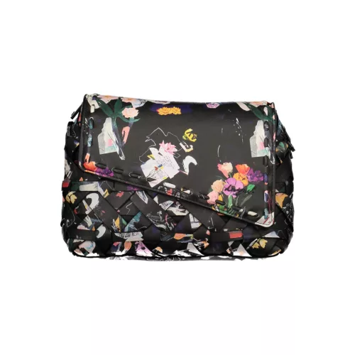  Desigual čierna farebná kvetinová dámska kabelka cez rameno 24 x 15 x 9 cm