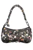  Desigual čierna dámska kvetinová kabelka cez rameno 25 x 14 x 9 cm