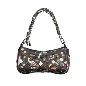    Desigual čierna dámska kvetinová kabelka cez rameno 25 x 14 x 9 cm