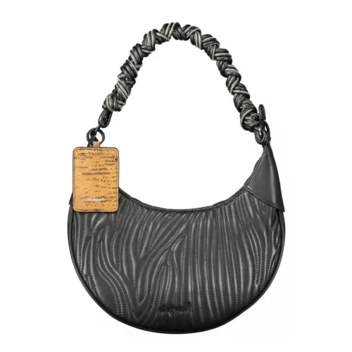  Dámska čierna kabelka cez rameno Desigual s bočným popruhom 30 x 19 x 4 cm