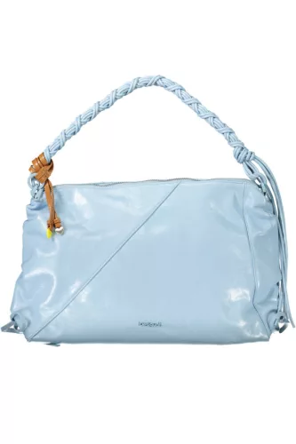  Dámska kabelka Desigual pastelovej modrej farby 45 x 28 x 12 cm