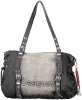 Desigual Half Logo Denim Lanuza fekete farmer női válltáska 40 x 30 x 10 cm