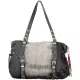 Desigual Half Logo Denim Lanuza fekete farmer női válltáska 40 x 30 x 10 cm