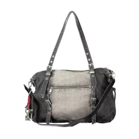   Desigual Half Logo Denim Lanuza fekete farmer női válltáska 40 x 30 x 10 cm