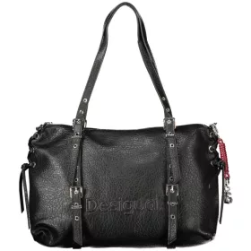  Desigual Half Logo Lanuza fekete női válltáska 40 x 34 x 12 cm