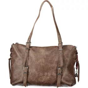   Desigual Half Logo Lanuza New barna női válltáska 40 x 34 x 12 cm