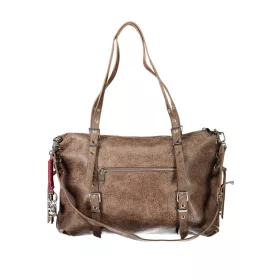   Desigual Half Logo Lanuza New barna női válltáska 40 x 34 x 12 cm