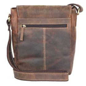    Giorgio Carelli: unisex sťahovacia kožená bočná taška 26 cm