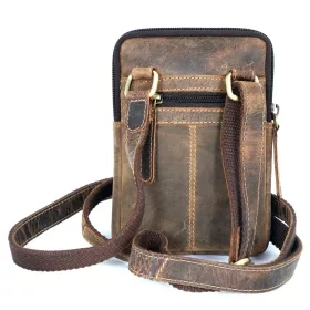    Giorgio Carelli: Mini vyťahovacia kožená bočná taška 18 cm