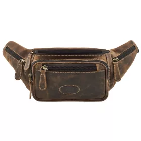    Giorgio Carelli: 5-vrecková sťahovacia kožená taška na opasok