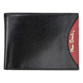    Pierre Cardin TILAK29 8805 RFID čierno-červená pánska kožená peňaženka 12,5 x 9,5 cm