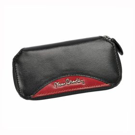    Pierre Cardin TILAK29 376 čierno-červený kožený prívesok na kľúče 12,5 x 6,5 x 1,8 cm