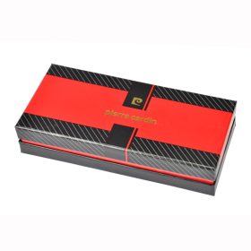    Pierre Cardin TILAK29 376 čierno-červený kožený prívesok na kľúče 12,5 x 6,5 x 1,8 cm